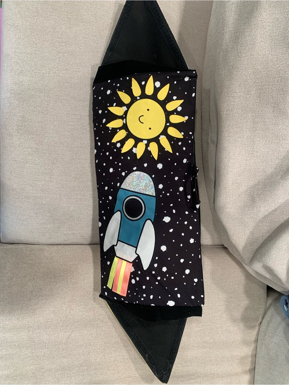Go by Goldbug Black Space Rocket Sensory Mat